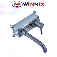 Змішувач для умивальника чорний Winmix SUS Black inner (Chr-111) SUS304 з нержавіючої сталі, Польща Хуст