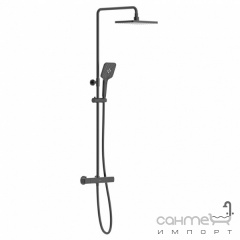 Душевая стойка с смесителем-термостатом Imprese Bilovec t048S00910SQ матовая черная Київ