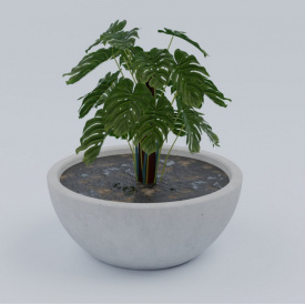 Вазон бетонный Вена S 19x45x45 см, уличный садовый Художественная покраска