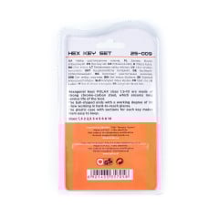 Набор шестигранных ключей Polax Г-образных с шаром 9 предметов 1.5-10 мм Cr-V (25-009) Ужгород