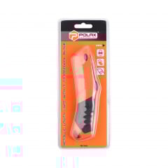 Нож строительный Polax трапециевидный с выдвижным лезвием 19 мм (23-007) Южноукраинск