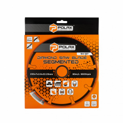 Диск алмазный сегментированный Polax 230x7x2.8x22.23 мм (54-127) Вышгород