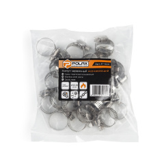 Хомут черв'ячний Polax з нержавіючої сталі "12-20" мм (37-024) Одеса
