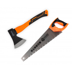 Набір Polax сокира 600 г і ножівка по мокрому дереву 450 мм (335-31) Куйбышево