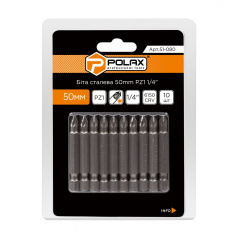 Біта сталева Polax 50 мм PZ1 1/4 ,10 шт (51-080) Харків