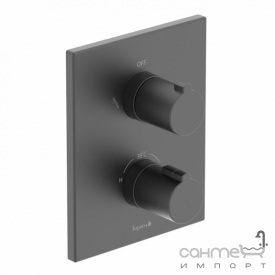 Смеситель-термостат скрытого монтажа на два потребителя Imprese Violik f04610810AC матовый черный