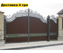 Кованые ворота из элементами ковки