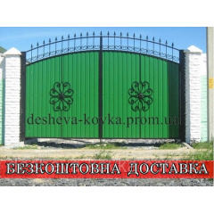 Ворота из ковкой и профнастилом Київ