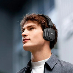 Бездротові навушники накладні Bluetooth Hoco W56 чорний Дніпро