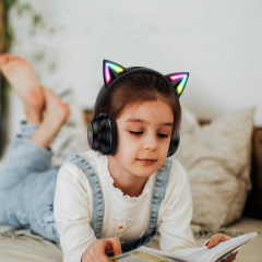 Навушники Bluetooth ONIKUMA Gaming CAT B90 Gaming CAT B90 з підсвічуванням Black Охтирка