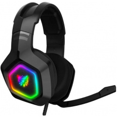 Игровая гарнитура Onikuma Gaming K10 Pro LED с RGB подсветкой Черный Славута