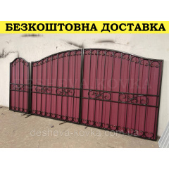 Ковані ворота із профнастилу з елементами кування Львів