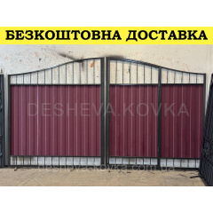 Ворота з профнастилом та каліткою Код: А-01003 Полтава