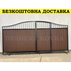 Ворота з профнастилом та каліткою Код: А-01003 Полтава