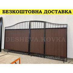Ворота з профнастилом та каліткою Код: А-01003 Полтава