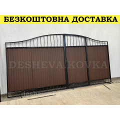 Ворота з профнастилом та каліткою Код: А-01003 Полтава