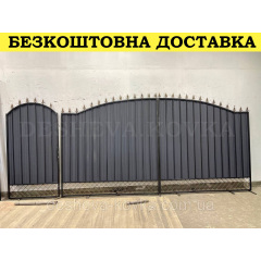 Ворота ковані із профнастилом Володарськ-Волинський