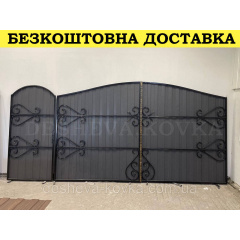 Кованые ворота из профнастила под заказ Балаклея