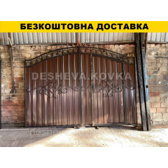 Ворота із профнастилу із вбудованою хвірткою Кременчук
