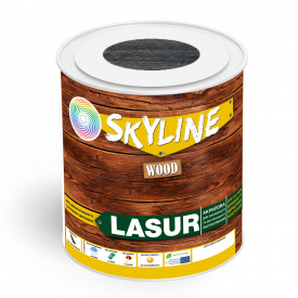 Лазурь декоративно-защитная для обработки дерева Skyline LASUR Wood Графитовый 0,75 л