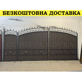 Кованые ворота из профнастила Код: А-0191