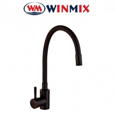 Смеситель для кухни Ухо рефлекторный гусак Winmix SEO BLACK REFLECTOR (Chr-011) SUS304, Польша (нержавеющая сталь)