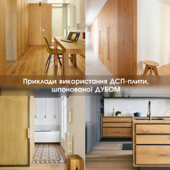 ДСП плита шпонированная Дубом 19 мм А/B 2,80х2,07 м Хуст