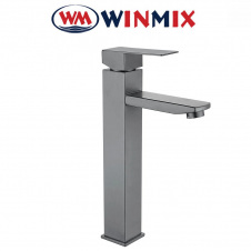 Смеситель для умывальника Winmix Graphite KUB High (Chr-001) SUS304, Польша (нержавеющая сталь)