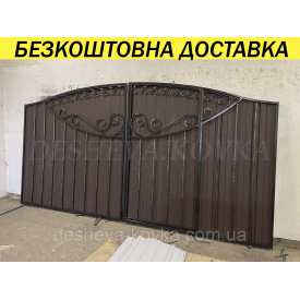 Ворота з профнастилом та каліткою Код: А-01171(1)