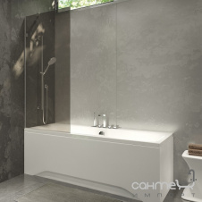 Шторка для ванны Liberta Capri 900 профиль хром, стекло графит