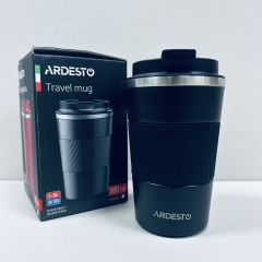 Термочашка з нержавіючої сталі Ardesto Urban AR2638TMB 380 мл Чорний (23732) Чернівці