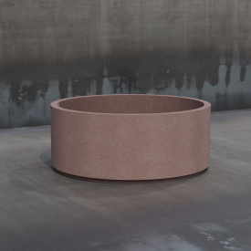 Клумба бетонная Палермо M 30x75x75 см, уличная садовая Гранит