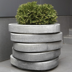 Цветочник бетонный Медиатор М 30x62x62 см, уличный садовый Художественная покраска