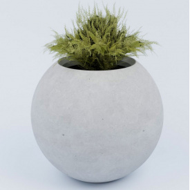 Вазон бетонный Сфера L 70x80x80 см, уличный садовый