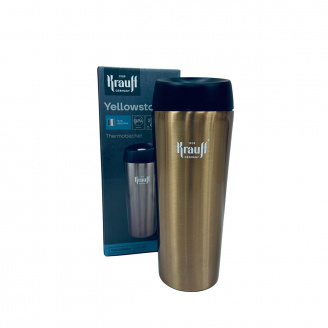 Термочашка з нержавіючої сталі Krauff Yellowstone 26-178-058 450 мл Золотий (23595)