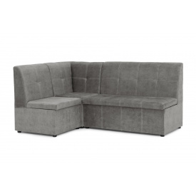 Кухонний куточок Турин (130 × 190 см, велюр, без билець, темно-сірий) IMI