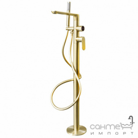 Напольный смеситель для ванны Аква Родос Turino 03 Gold матовое золото