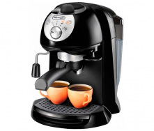 Рожковая кофеварка эспрессо DeLonghi EC 221.B Черный