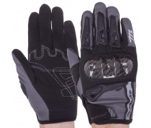 Мотоперчатки MADBIKE MAD-66 L Черный-Серый