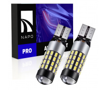 Комплект світлодіодних ламп Napo PRO T10-3014-57smd W5W T10 2 шт Білий (2495392825)