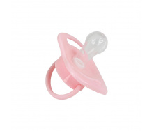Пустушка силіконова кругла Mega Zayka MGZ-0516(Pink) з ковпачком