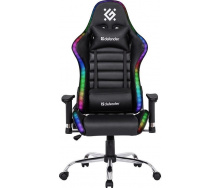 Геймерське крісло Defender Ultimate поліуританове з RGB підсвічуванням Чорний