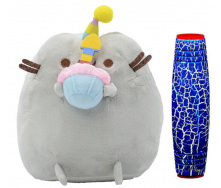 Комплект М'яка іграшка кіт з кексом Pusheen cat та Антистрес іграшка Mokuru (vol-722)