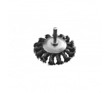 Щітка конусна із плетеного дроту D 75 зі стрижнем 1/4 MASTERTOOL GM (19-9307)