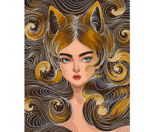 Картина за номерами Загадкова лисичка POLLYPOP92 Art Craft 10101-AC 40х50 см