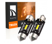 Комплект світлодіодних ламп для вантажівок Napo Truck SJ-7020-1SMD 24V 36mm C5W C10W 2 шт Білий (2530976536)