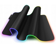 Килимок для ігрової миші та клавіатури з підсвічуванням Feel Fit RGB 80x30 см Чорний (21121)