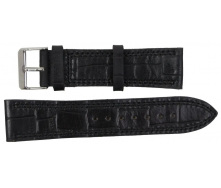 Ремінець для годинника зі шкіри Mykhail Ikhtyar 22 мм Чорний (S619-22S black)