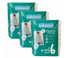 Підгузки-трусики Babylove Premium 6 XL (18-30 кг) 54 шт
