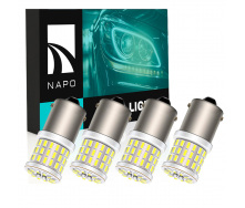 Комплект світлодіодних ламп Napo LED 1156-3014-57smd-ceram P21W 1156 BA15S 4 шт Білий (2472921137)